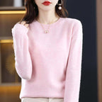 Annalise Elegant Soft Fine Knit Crew Neck Sweater