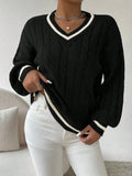 Harlow Women’s Cable Knit Varsity Sweater