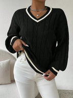 Harlow Women’s Cable Knit Varsity Sweater