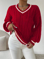 Harlow Women’s Cable Knit Varsity Sweater
