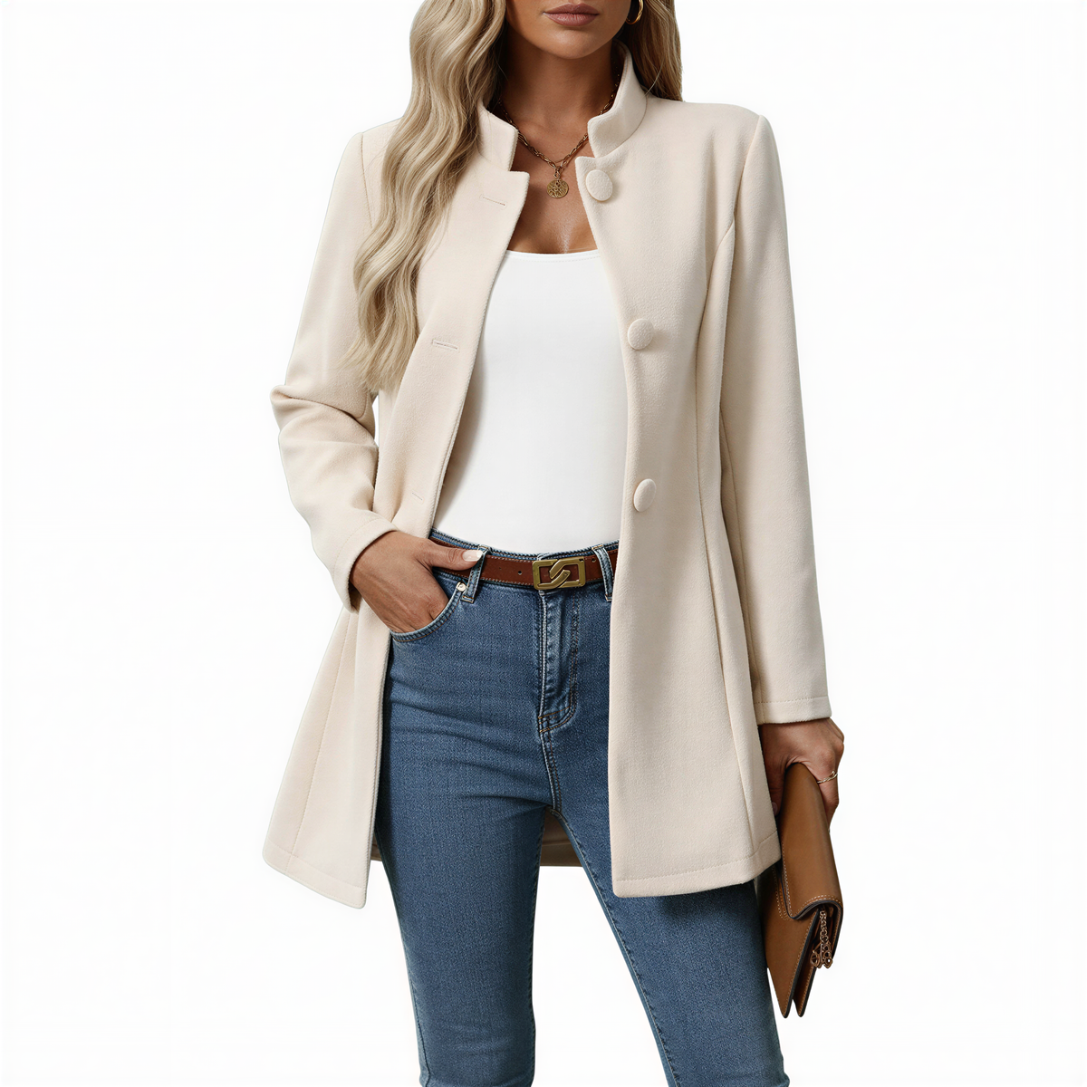 Palmer Women’s Button Down A-Line Coat