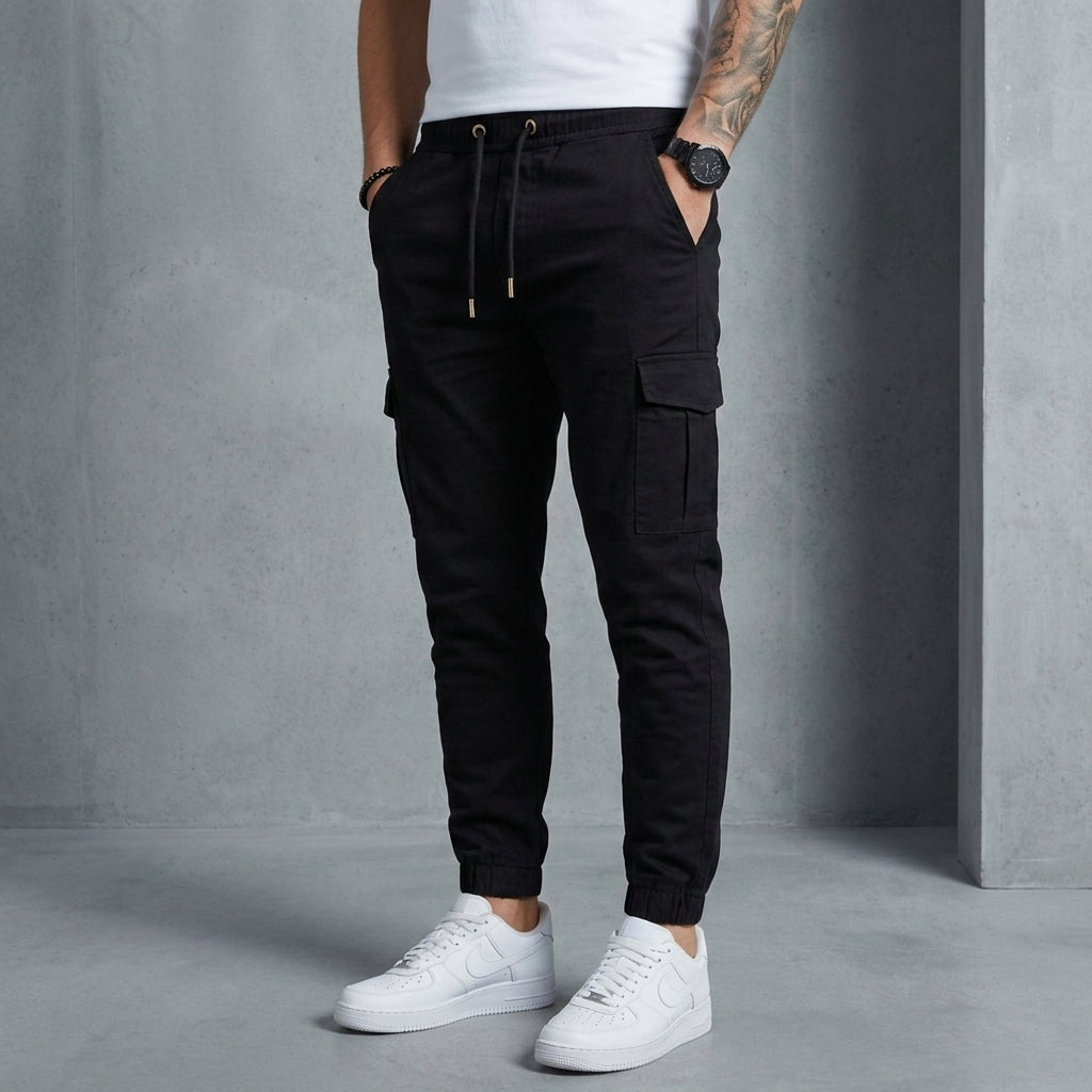 Dalton Casual Relaxed Fit Cuffed Cargo Joggers