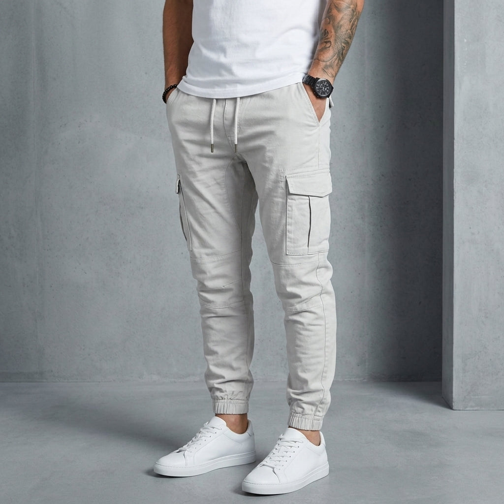 Dalton Casual Relaxed Fit Cuffed Cargo Joggers