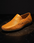 Rimini Men's Breathable Full Grain Leather Driving Loafers