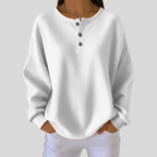 Sadie Oversized Waffle Knit Henley Top
