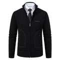 Everett Men’s Knit Stand Collar Zip Cardigan