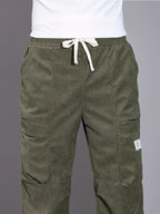Grayson Men’s Stylish Corduroy Cargo Joggers
