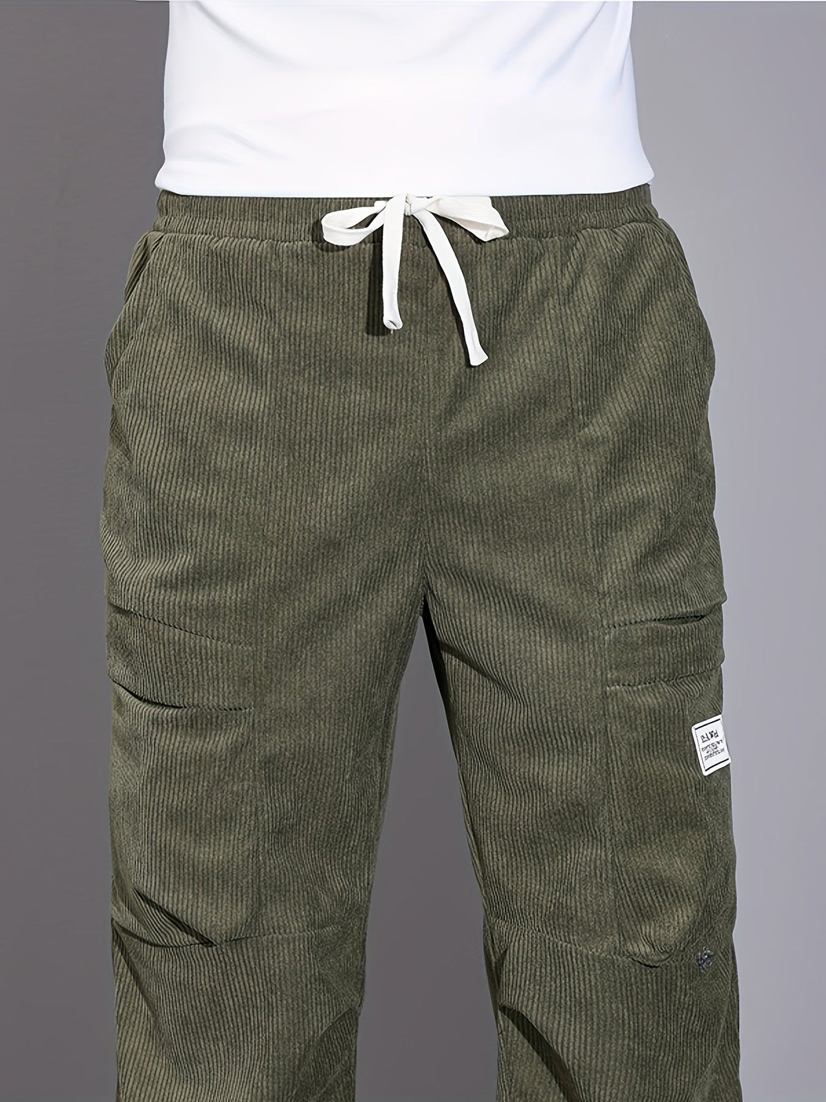 Grayson Men’s Stylish Corduroy Cargo Joggers