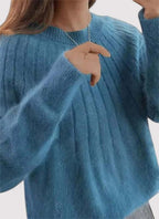 Juniper Soft Fluffy Ribbed Relaxed Fit Sweater