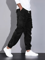 Grayson Men’s Stylish Corduroy Cargo Joggers