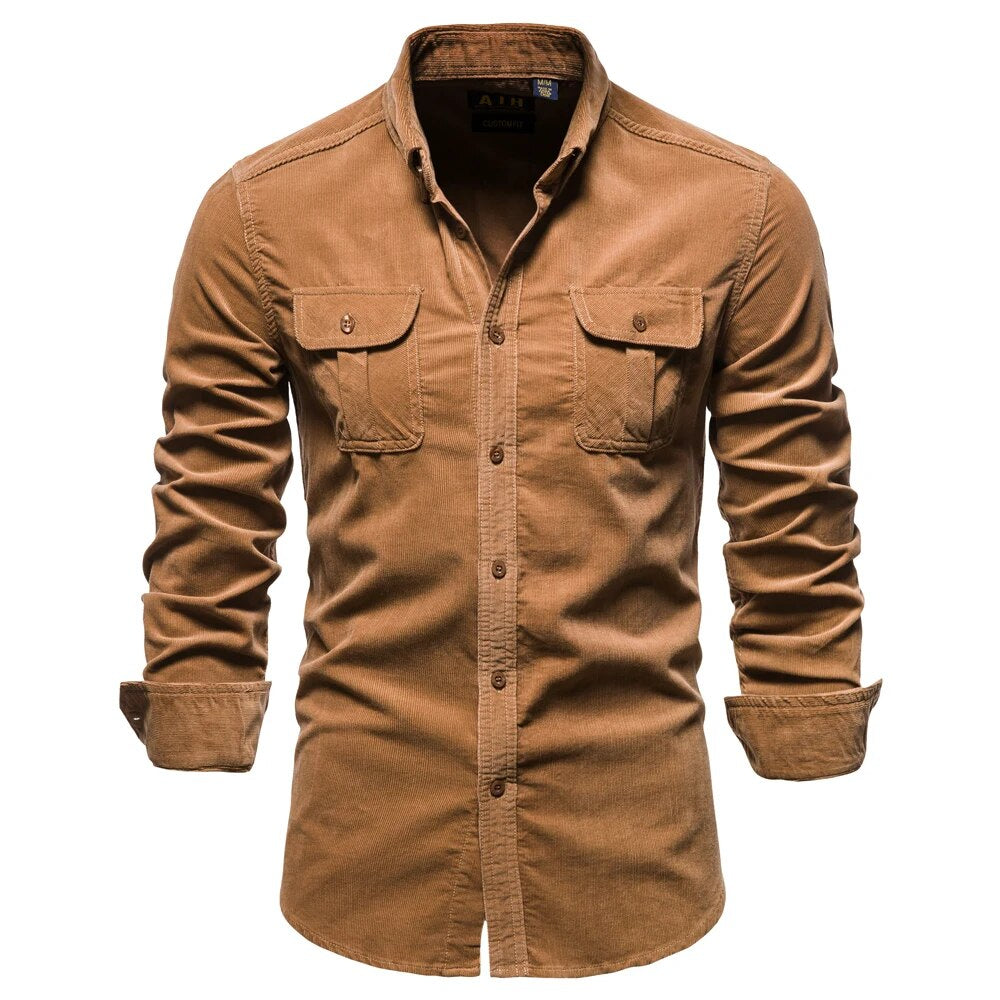 Weston Men’s Corduroy Casual Pocket Shirt