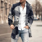 Weston Men’s Houndstooth Stand Collar Coat