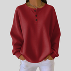 Sadie Oversized Waffle Knit Henley Top