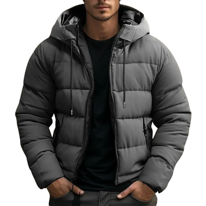 Simon Men’s Hooded Quilted Puffer Jacket