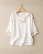 Ana Cotton Linen Blouse