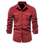 Weston Men’s Corduroy Casual Pocket Shirt