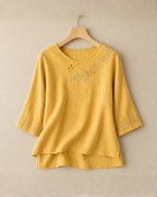 Ana Cotton Linen Blouse