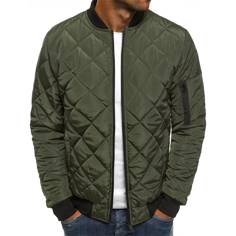 Barrett Men’s Quilted Diamond Bomber Jacket