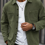 Wesley Lightweight Casual Corduroy Shirt Jacket