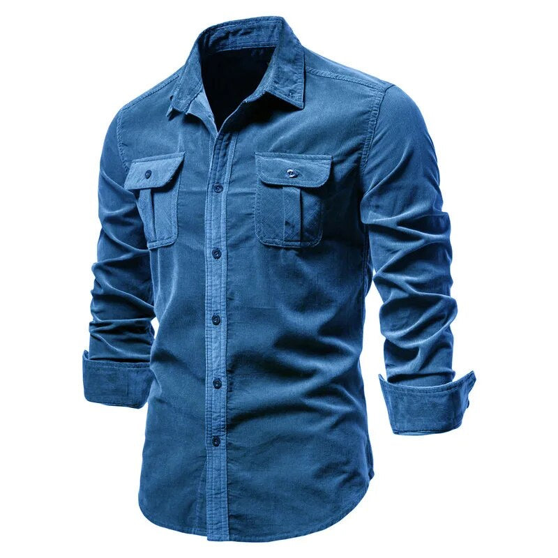 Weston Men’s Corduroy Casual Pocket Shirt