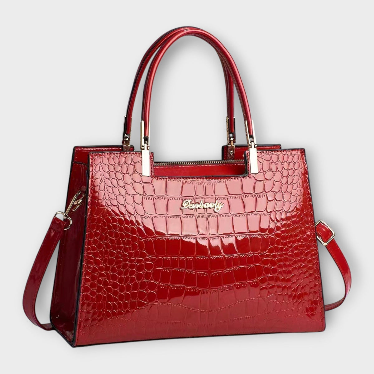 Kensington Women’s Croc Embossed Satchel Bag