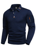 Weston Textured Long-Sleeve Polo Sweater