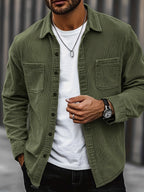 Wesley Lightweight Casual Corduroy Shirt Jacket
