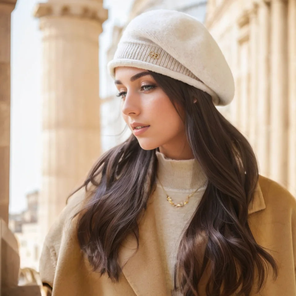 Juliette Elegant Warm Wool Knitted Beret