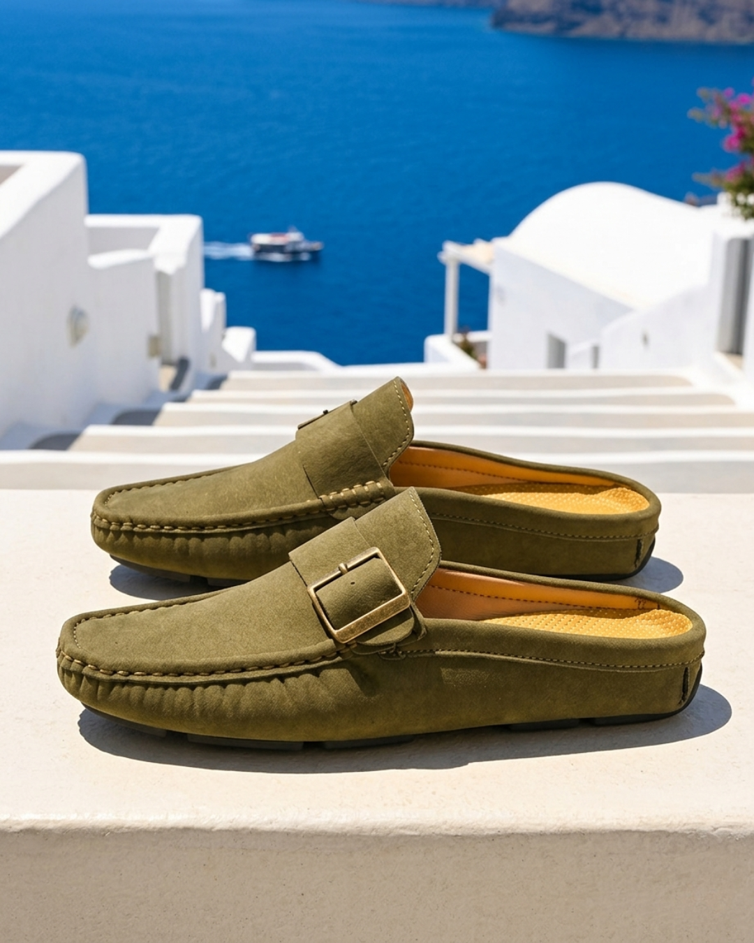 Santorini Suede Mule