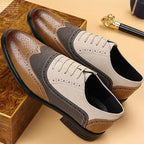 Kingsford Men’s Comfortable Leather Wingtip Oxfords