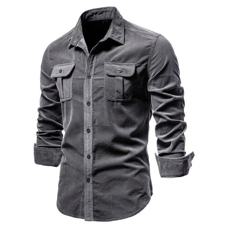 Weston Men’s Corduroy Casual Pocket Shirt