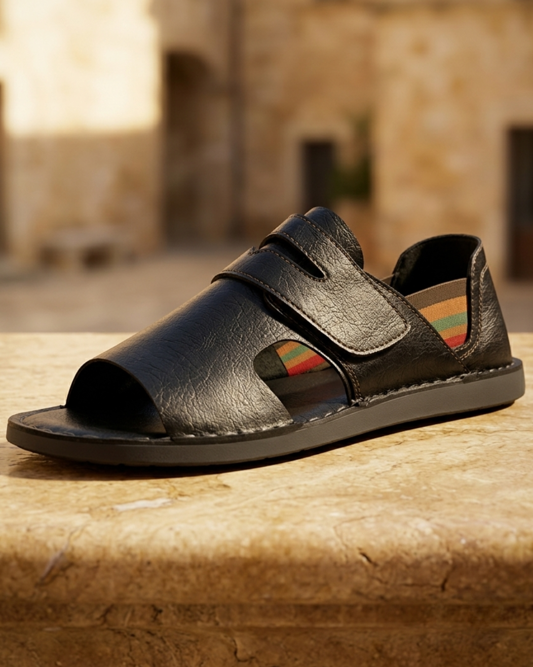 Taormina Men's Orthopedic Leather Open Toe Sandals