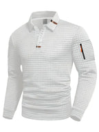 Weston Textured Long-Sleeve Polo Sweater
