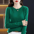 Annalise Elegant Soft Fine Knit Crew Neck Sweater