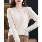 Annalise Elegant Soft Fine Knit Crew Neck Sweater