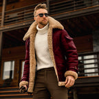 Harrison Men’s Shearling Leather Aviator Jacket