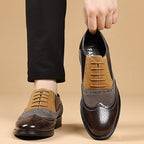 Kingsford Men’s Comfortable Leather Wingtip Oxfords