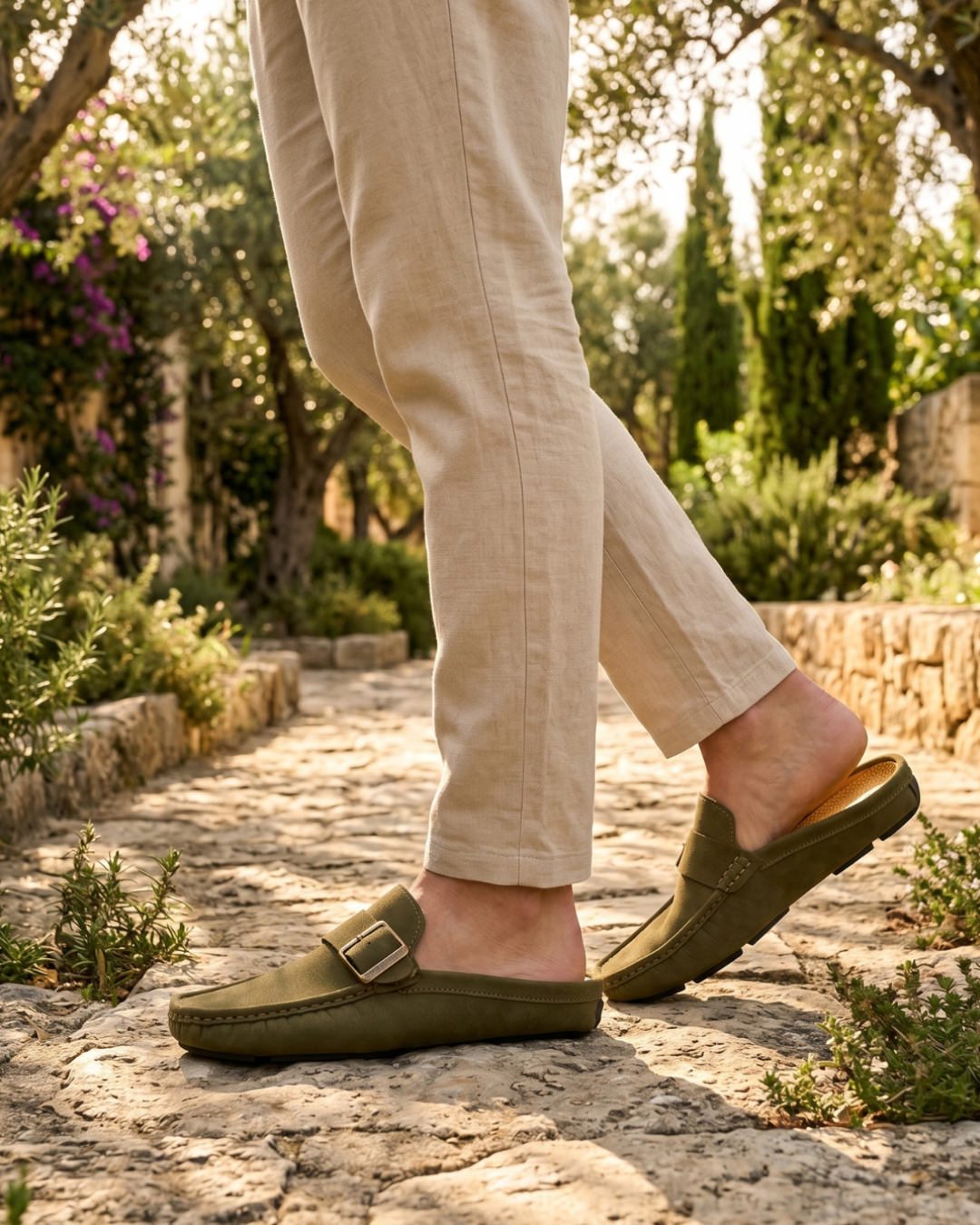 Santorini Suede Mule
