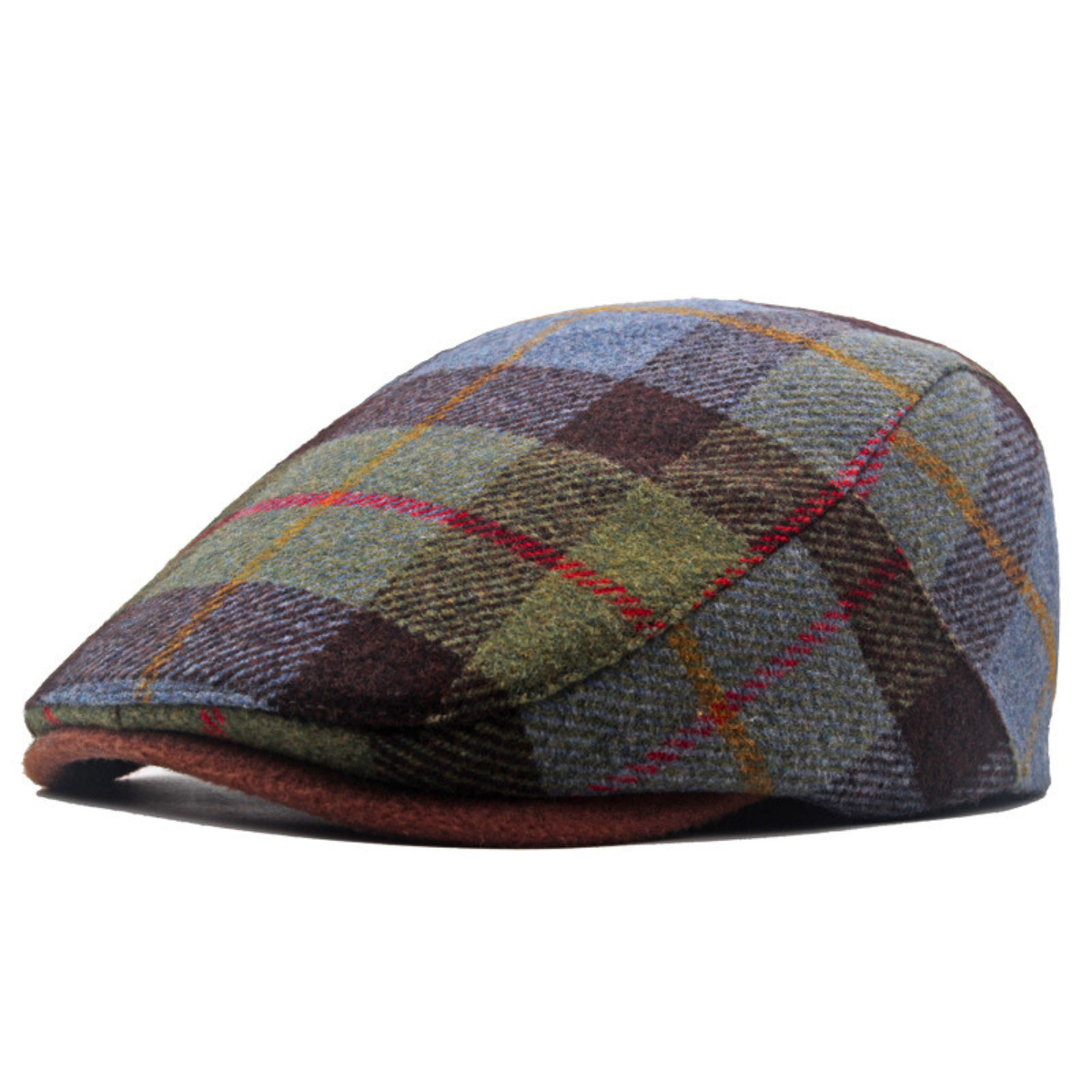 Prescott Men’s Wool Plaid Flat Cap