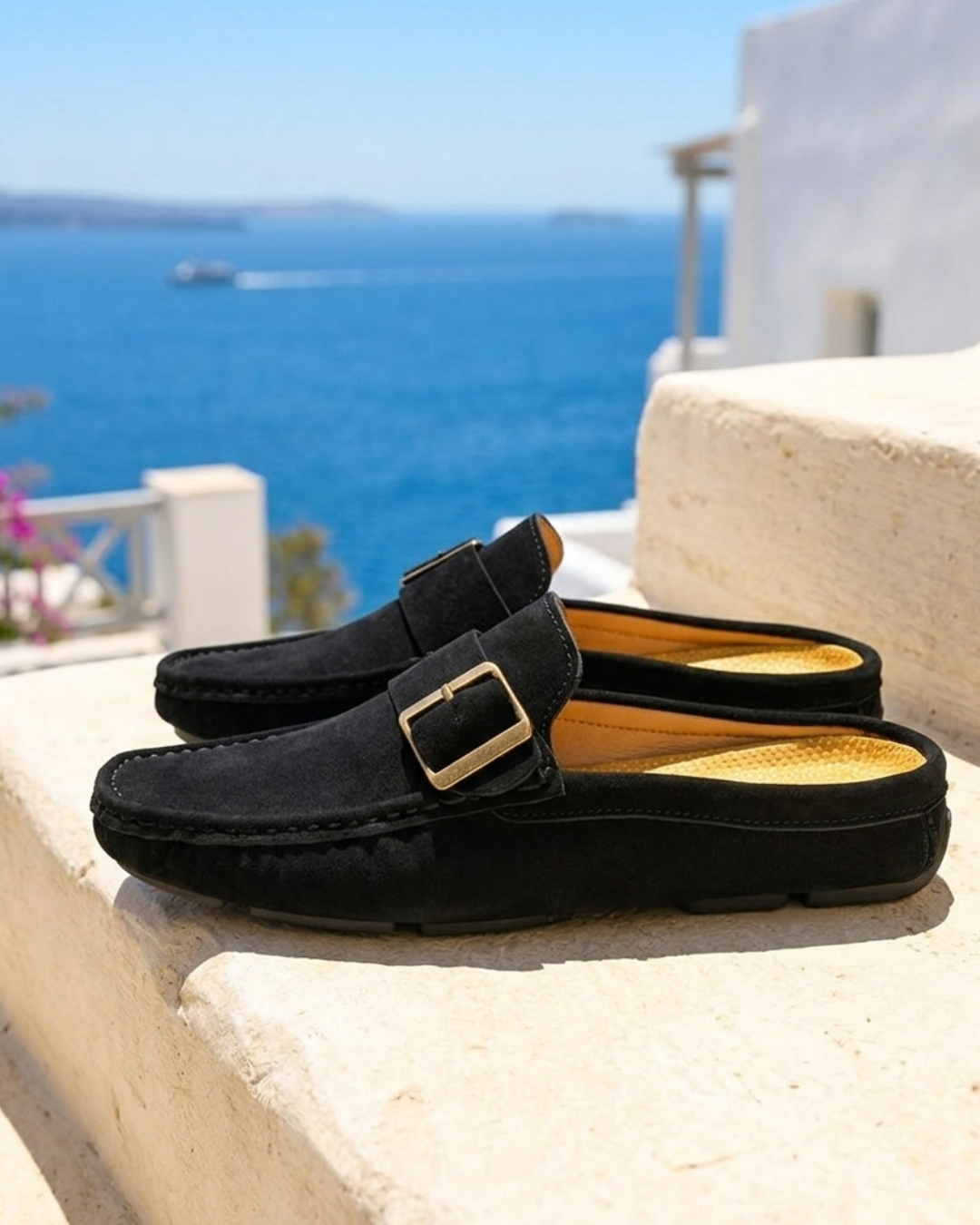 Santorini Suede Mule