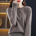 Annalise Elegant Soft Fine Knit Crew Neck Sweater