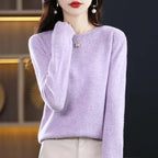 Annalise Elegant Soft Fine Knit Crew Neck Sweater