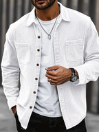 Wesley Lightweight Casual Corduroy Shirt Jacket