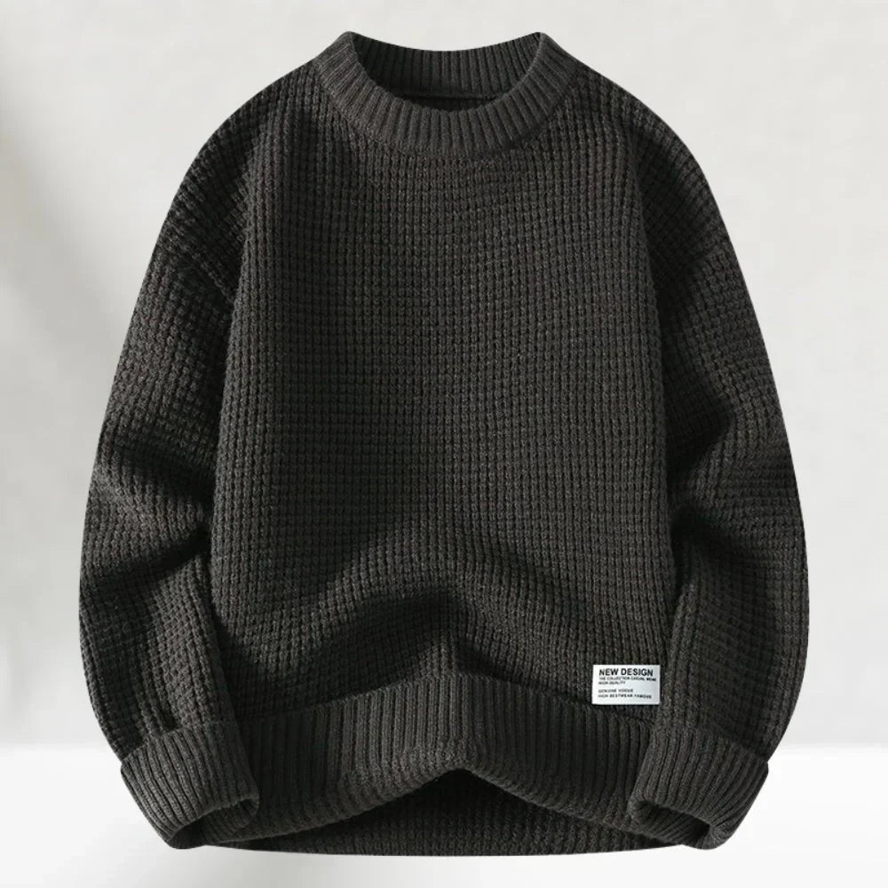 Harrison Men’s Waffle Knit Crew Sweater
