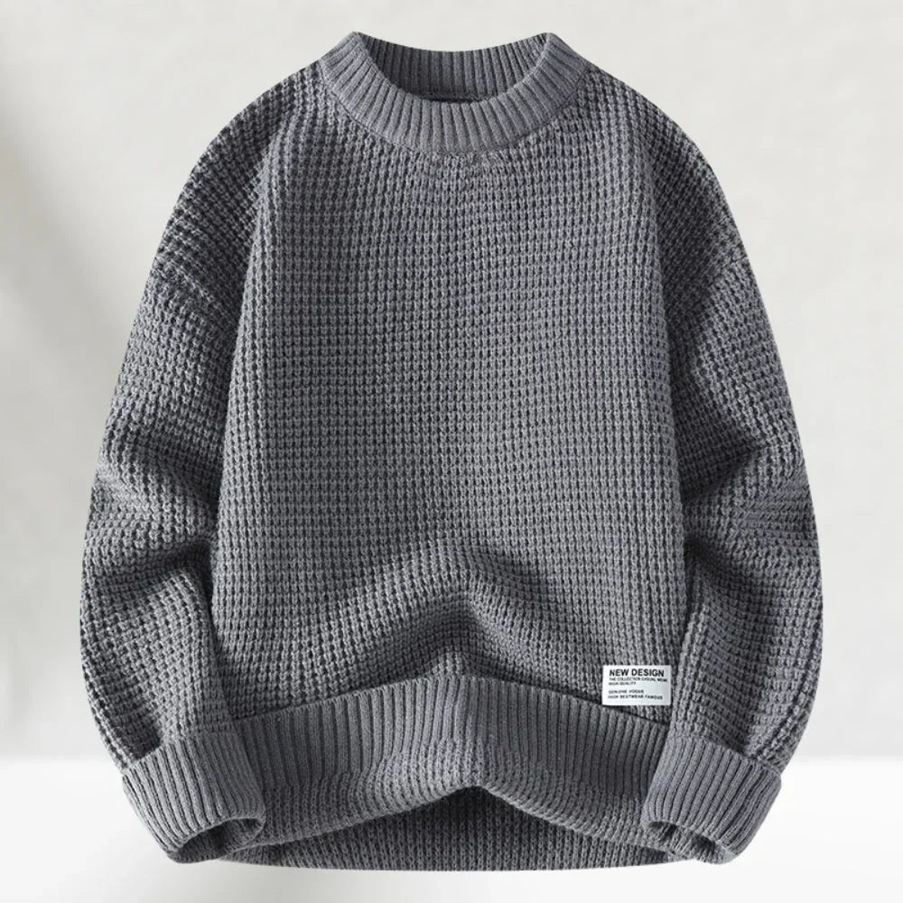 Harrison Men’s Waffle Knit Crew Sweater