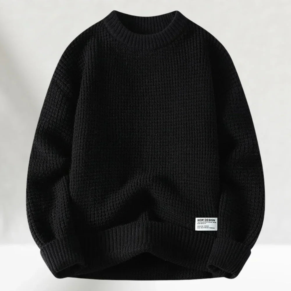 Harrison Men’s Waffle Knit Crew Sweater