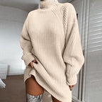 Eleanor Women’s High Collar Sweater Dress