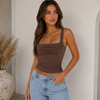 Noemi Women's Ruched Square Neck Top