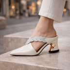 Sinclair Women’s Croc Embossed Crystal Mules