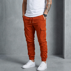 Dalton Casual Relaxed Fit Cuffed Cargo Joggers